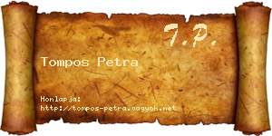Tompos Petra névjegykártya